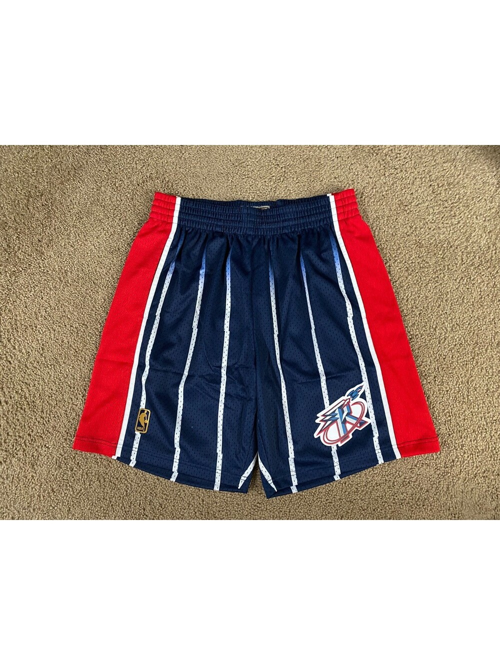 Mitchell & Ness NBA Houston Rockets Basketball Swingman Shorts Mens L Multicolor